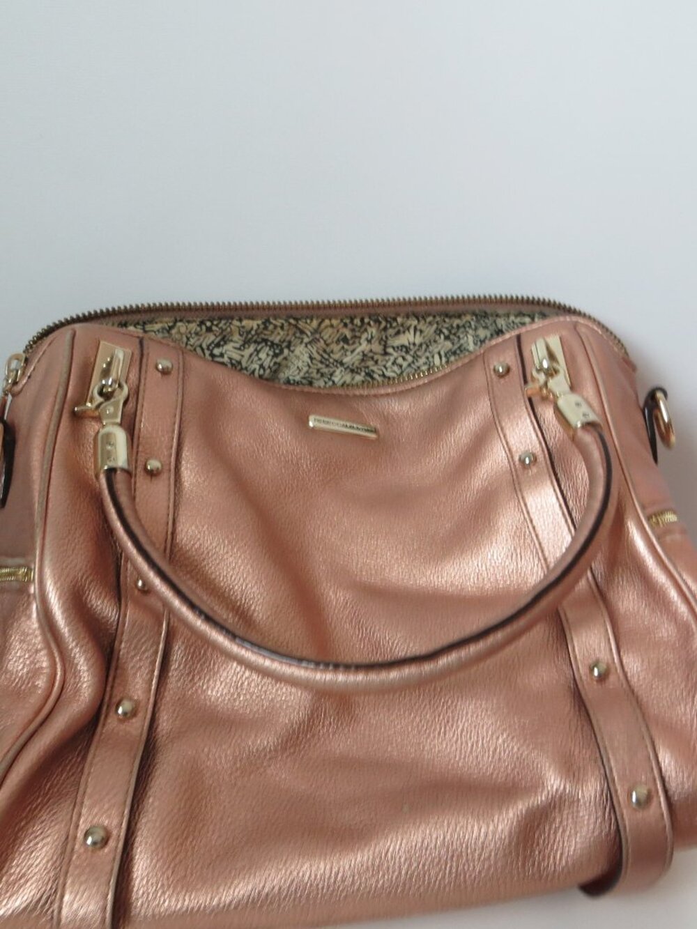 Rebecca Minkoff Rose Gold Leather satchel